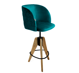 Полубарный стул SHT-ST33-1 / SHT-S92 (альпийский бирюзовый/браш.коричневый/черный муар) в Красноярске