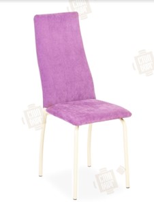Обеденный стул Волна, каркас металл бежевый, инфинити фиолетовый в Красноярске