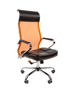 Компьютерное кресло CHAIRMAN 700 сетка, цвет оранжевый в Норильске