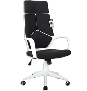 Кресло Brabix Premium Prime EX-515 (пластик белый, ткань, черное) 531812 в Красноярске