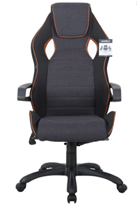 Компьютерное кресло Brabix Techno Pro GM-003 (ткань, черное/серое, вставки оранжевые) в Красноярске - предосмотр
