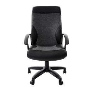 Офисное кресло Brabix Trust EX-535 (экокожа черная, ткань серая) в Красноярске