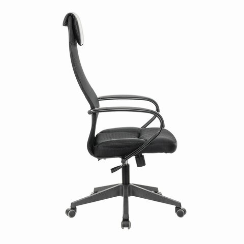 Кресло офисное Brabix Premium Stalker EX-608 PL (ткань-сетка/кожзам, черное) 532090 в Красноярске - изображение 2