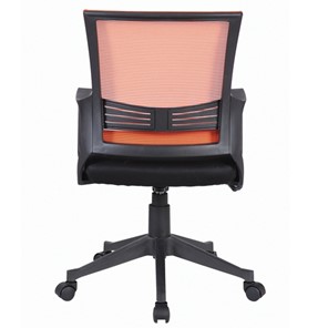 Кресло компьютерное Brabix Balance MG-320 (с подлокотниками, комбинированное черное/оранжевое) 531832 в Красноярске - предосмотр 2