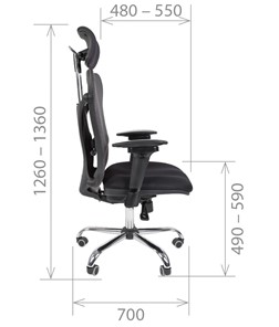 Офисное кресло CHAIRMAN 769, ткань TW 12, цвет черный в Красноярске - предосмотр 2