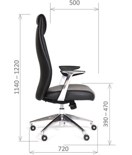 Офисное кресло CHAIRMAN Vista Экокожа премиум черная в Норильске - изображение 2