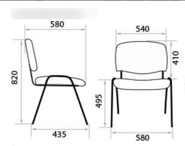 Офисный стул ISO  W BLACK V4 кожзам в Норильске - предосмотр 1