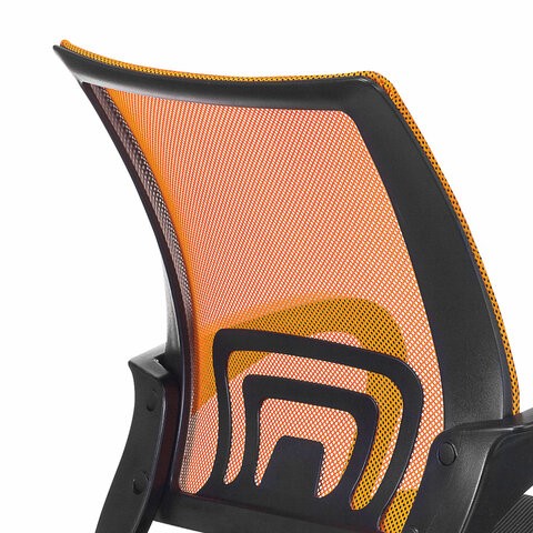 Кресло офисное Brabix Fly MG-396 (с подлокотниками, сетка, оранжевое/черное) 532084 в Красноярске - изображение 6