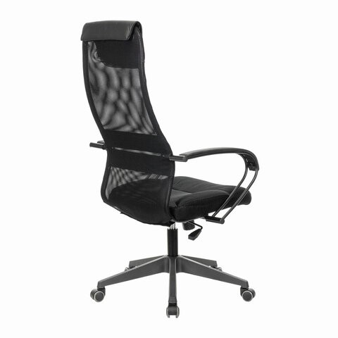 Кресло офисное Brabix Premium Stalker EX-608 PL (ткань-сетка/кожзам, черное) 532090 в Красноярске - изображение 3