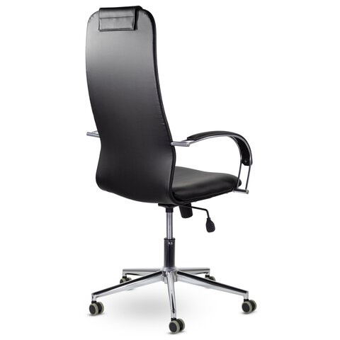 Компьютерное кресло Brabix Premium Pilot EX-610 CH (хром, кожзам, черное) 532418 в Красноярске - изображение 3