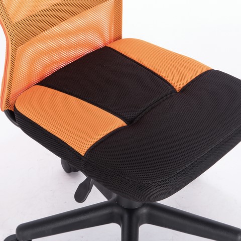 Офисное кресло Brabix Smart MG-313 (без подлокотников, комбинированное, черное/оранжевое) 531844 в Красноярске - изображение 6