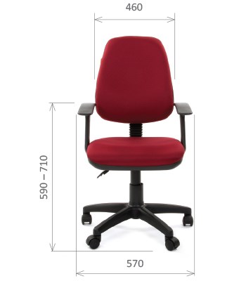 Кресло компьютерное CHAIRMAN 661 Ткань стандарт 15-11 красная в Норильске - изображение 1