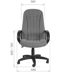 Кресло офисное CHAIRMAN 685, ткань TW 12, цвет серый в Красноярске - предосмотр 1