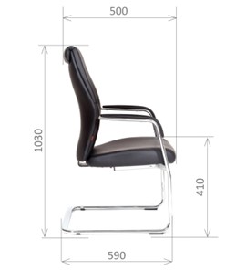 Кресло офисное CHAIRMAN Vista V Экокожа премиум черная в Норильске - предосмотр 2
