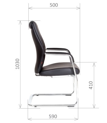 Кресло офисное CHAIRMAN Vista V Экокожа премиум черная в Норильске - изображение 2