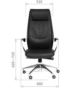 Офисное кресло CHAIRMAN Vista Экокожа премиум черная в Норильске - предосмотр 1