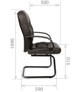 Кресло компьютерное CHAIRMAN 416V экокожа черная в Норильске - предосмотр 2