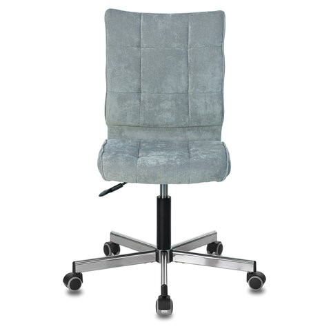 Кресло офисное Brabix Stream MG-314 (без подлокотников, пятилучие серебристое, ткань, серо-голубое) 532395 в Красноярске - изображение 3