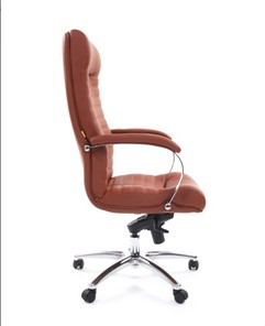 Кресло офисное CHAIRMAN 480 Экокожа Terra 111 (коричневая) в Красноярске - предосмотр 2
