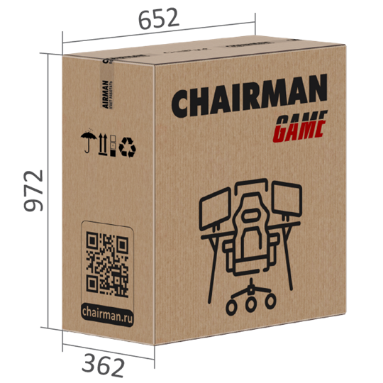 Игровое кресло CHAIRMAN GAME 35 с выдвижной подставкой для ног Ткань черная / Ткань оранжевая в Красноярске - изображение 7