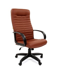 Офисное кресло CHAIRMAN 480 LT, экокожа, цвет коричневый в Норильске