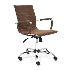 Кресло компьютерное URBAN-LOW флок, коричневый, арт.14446 в Норильске