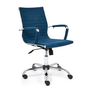 Компьютерное кресло URBAN-LOW флок, синий, арт.14448 в Норильске