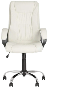 Кресло для офиса ELLY (CHR68) экокожа ECO-50, белая в Красноярске