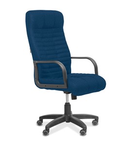 Офисное кресло для руководителя Атлант, ткань Bahama / синяя в Красноярске