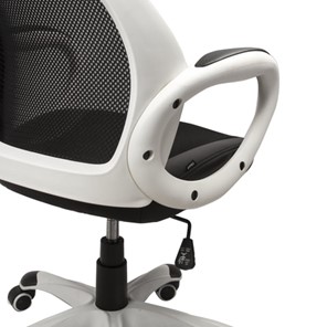 Кресло Brabix Premium Genesis EX-517 (пластик белый, ткань/экокожа/сетка черная) 531573 в Красноярске - предосмотр 5