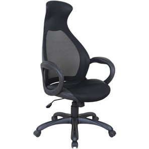 Кресло компьютерное Brabix Premium Genesis EX-517 (пластик черный, ткань/экокожа/сетка черная)   531574 в Красноярске - предосмотр