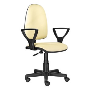 Офисное кресло Brabix Prestige Ergo MG-311 (регулируемая эргономичная спинка, кожзам, бежевое) 531878 в Норильске