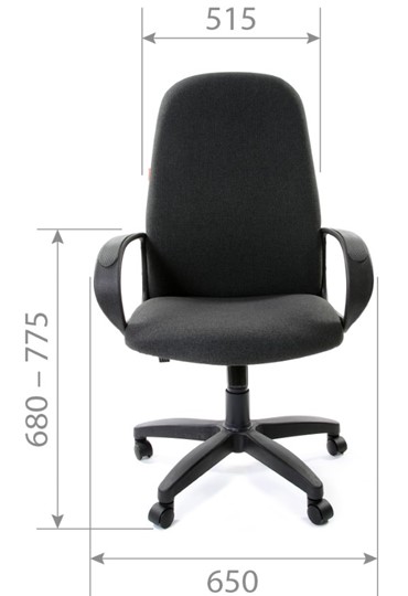 Кресло компьютерное CHAIRMAN 279, экокожа, цвет черный в Красноярске - изображение 2