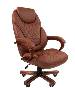 Кресло компьютерное CHAIRMAN 406, коричневый в Красноярске