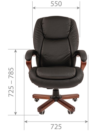 Кресло офисное CHAIRMAN 408 кожа черная в Норильске - изображение 1