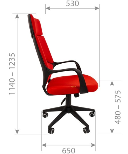 Офисное кресло CHAIRMAN 525, серое в Норильске - изображение 2