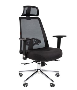 Кресло офисное CHAIRMAN 535 LUX сетчатый акрил черный / полиэстер черный в Норильске