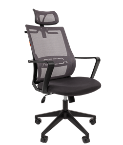 Кресло офисное CHAIRMAN 545 сетка/ткань серый в Красноярске