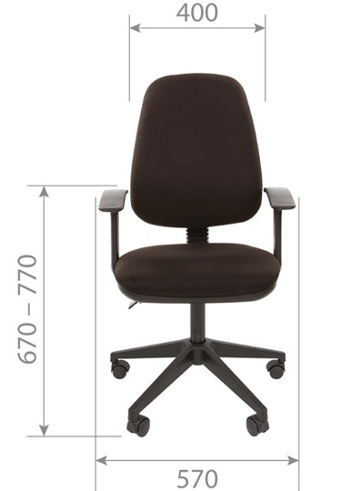 Офисное кресло CHAIRMAN 661 Ткань стандарт 15-21 черная в Красноярске - изображение 3