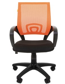 Кресло компьютерное CHAIRMAN 696 black Сетчатый акрил DW66 оранжевый в Красноярске - предосмотр 4