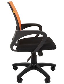 Кресло компьютерное CHAIRMAN 696 black Сетчатый акрил DW66 оранжевый в Красноярске - предосмотр 5