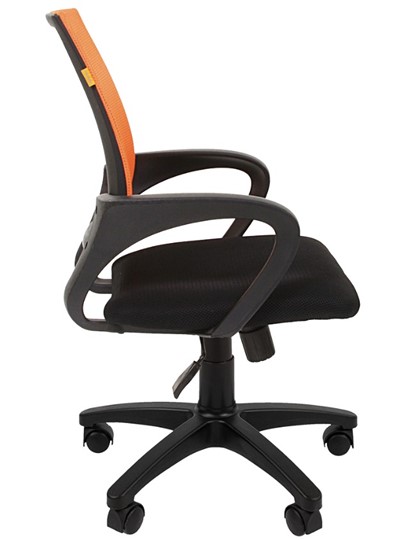 Кресло компьютерное CHAIRMAN 696 black Сетчатый акрил DW66 оранжевый в Красноярске - изображение 5