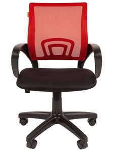 Кресло компьютерное CHAIRMAN 696 black Сетчатый акрил DW69 красный в Красноярске - предосмотр 4