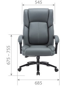Офисное кресло CHAIRMAN CH415 эко кожа серая в Норильске - предосмотр 3