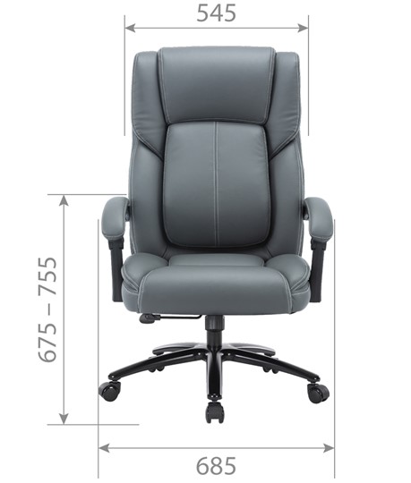 Офисное кресло CHAIRMAN CH415 эко кожа серая в Норильске - изображение 3
