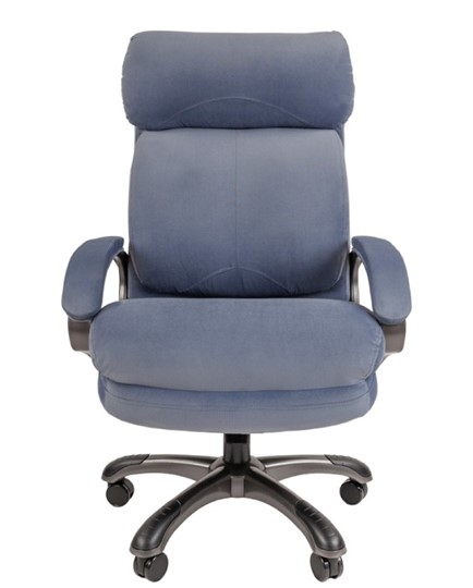 Кресло офисное CHAIRMAN HOME 505, велюр голубое в Норильске - изображение 3
