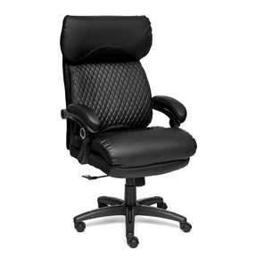 Кресло офисное CHIEF кож/зам/ткань, черный/черный стеганный/черный, 36-6/36-6/11 арт.12851 в Норильске