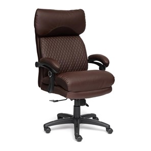 Кресло офисное CHIEF кож/зам/ткань, коричневый/коричневый стеганный, 36-36/36-36 стеганный/24 арт.13111 в Норильске