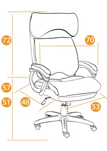Кресло DUKE флок/ткань, серый/серый, 29/TW-12 арт.14039 в Норильске - предосмотр 27