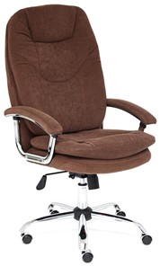 Офисное кресло SOFTY LUX флок, коричневый, арт.13595 в Норильске
